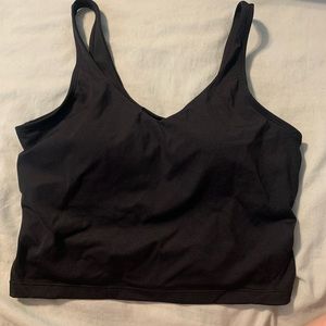 Black Cropped Top w/ Built in Bra